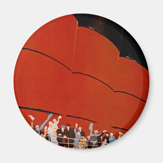 Ocean Liner Bon Voyage Magnet (Framsidan)