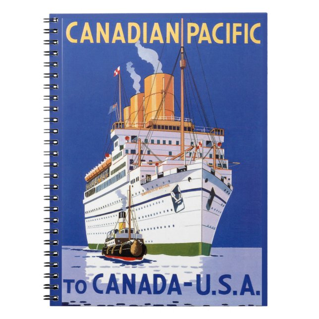 OCEAN LINER EMPRESS OF BRITANNIA NOTEBOOK ANTECKNINGSBOK (Framsidan)