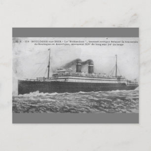 Ocean liner Rotterdam 1910 Vykort