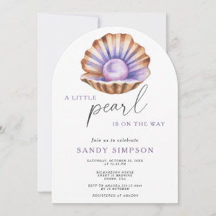 Ocean Little Pearl under Sea Baby Shower Inbjudningar