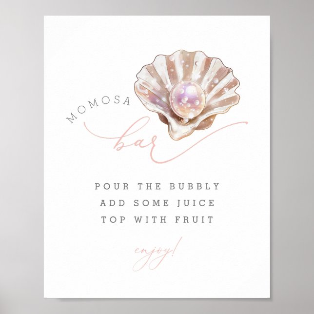 Ocean Little Pearl under Sea Momosa Pub Sign Poster (Framsidan)