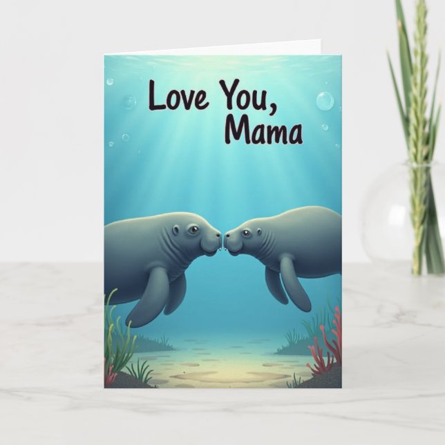 Ocean Love Mors Dagskort Kort (Framsida)