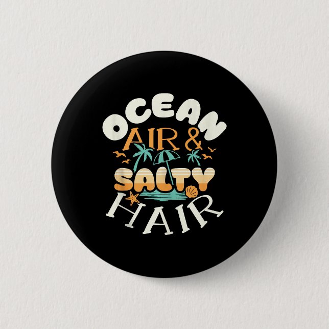 Ocean Luft Amp Salty Hair Beach Sommar Vacations F Knapp (Framsida)