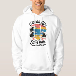 Ocean Luft Salty Hair Surfa Beach Design Hoodie