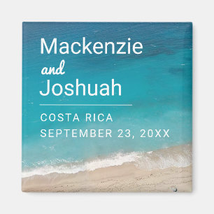 Ocean Magnet Beach Wedding Favor eller Keepsaké