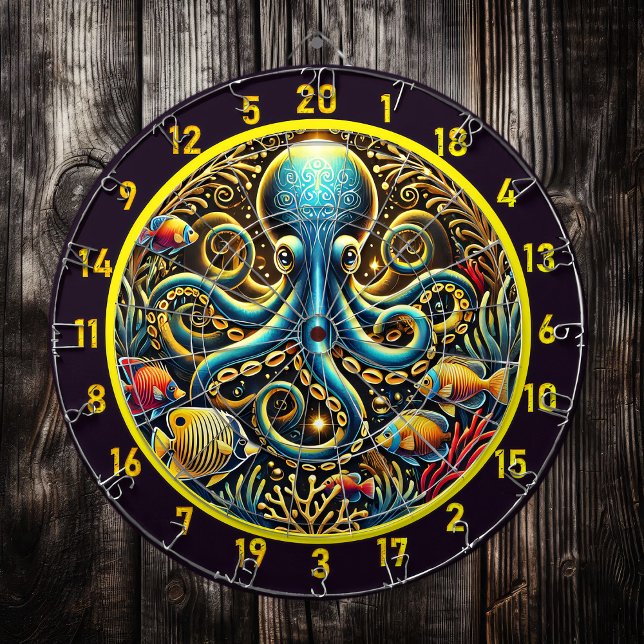 Ocean Majesty Octopus Dartboard Darttavla (Skapare uppladdad)