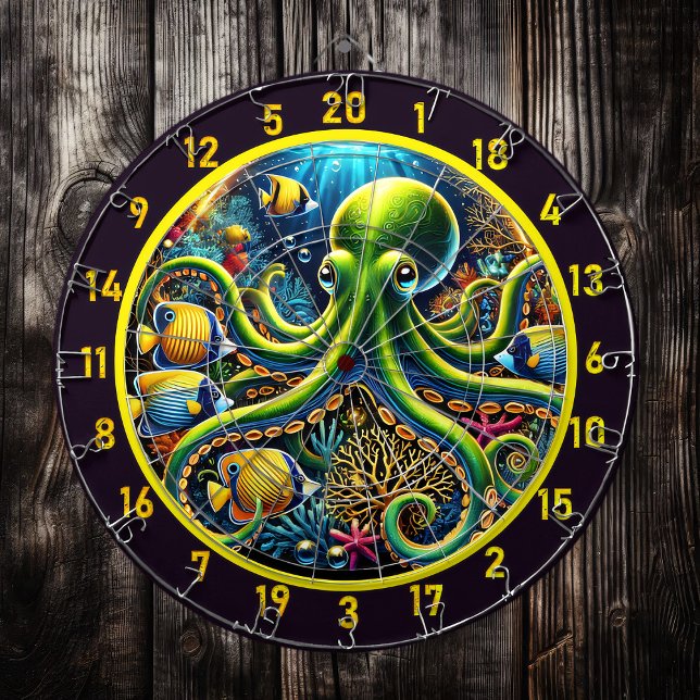 Ocean Majesty Octopus Dartboard Darttavla (Skapare uppladdad)