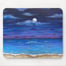 "Ocean Måne" - full rörelse över Beach Scene Mouse