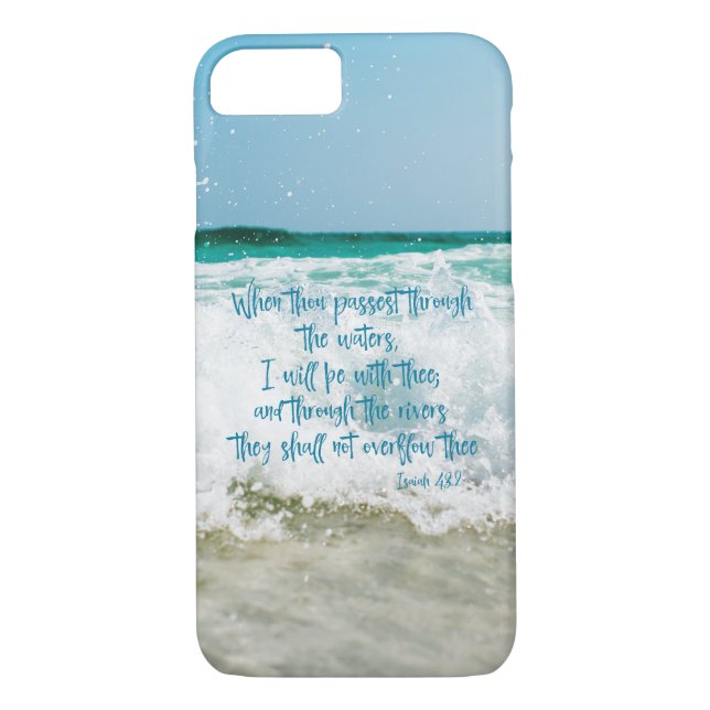 Ocean med Isaiah Bible Verse Case-Mate iPhone Skal (Baksida)