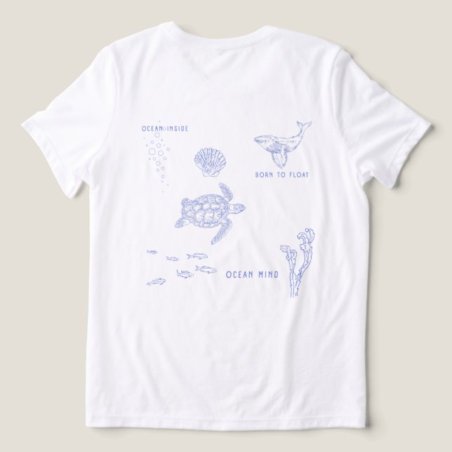 Ocean Mind – Born to Float T Shirt (Design baksida )
