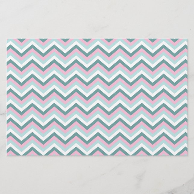 Ocean Mist Chevron Mönster (Framsida)