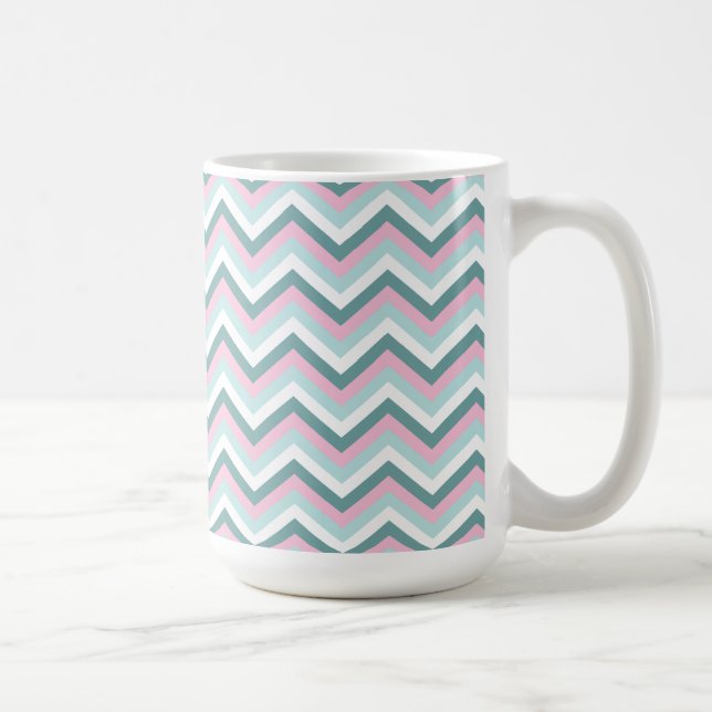 Ocean Mist Chevron Mönster Kaffemugg (Höger)