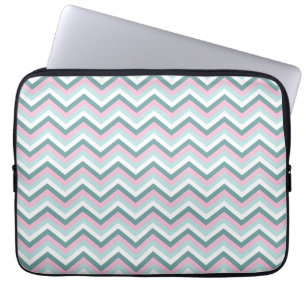 Ocean Mist Chevron Mönster Laptop Sleeve