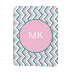 Ocean Mist Chevron Mönster Magnet