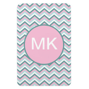 Ocean Mist Chevron Mönster Magnet