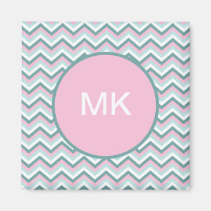 Ocean Mist Chevron Mönster Magnet