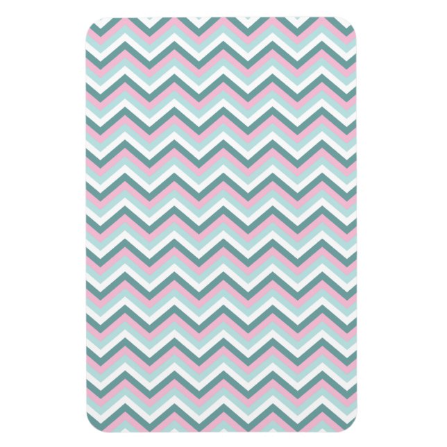 Ocean Mist Chevron Mönster Magnet (Vertikal)