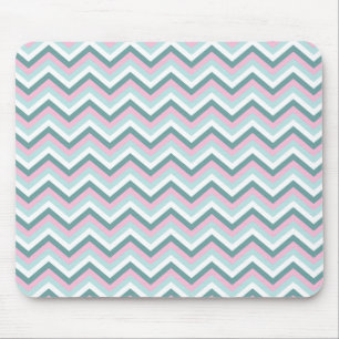 Ocean Mist Chevron Mönster Musmatta