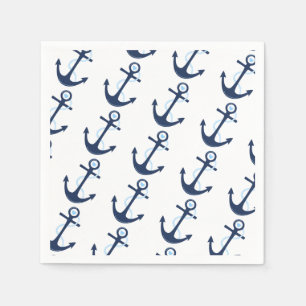 Ocean Nautical Anchor Pojke Shower Napkin Pappersservett