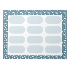 Ocean of Music patterned Anteckningsblock