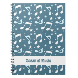Ocean of Music patterned Anteckningsbok
