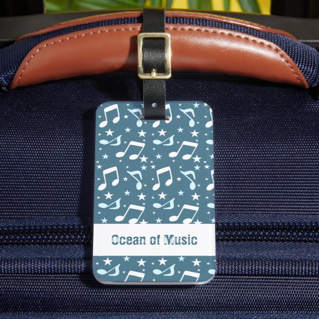 Ocean of Music patterned Bagagebricka (Framsida Insitu 2)
