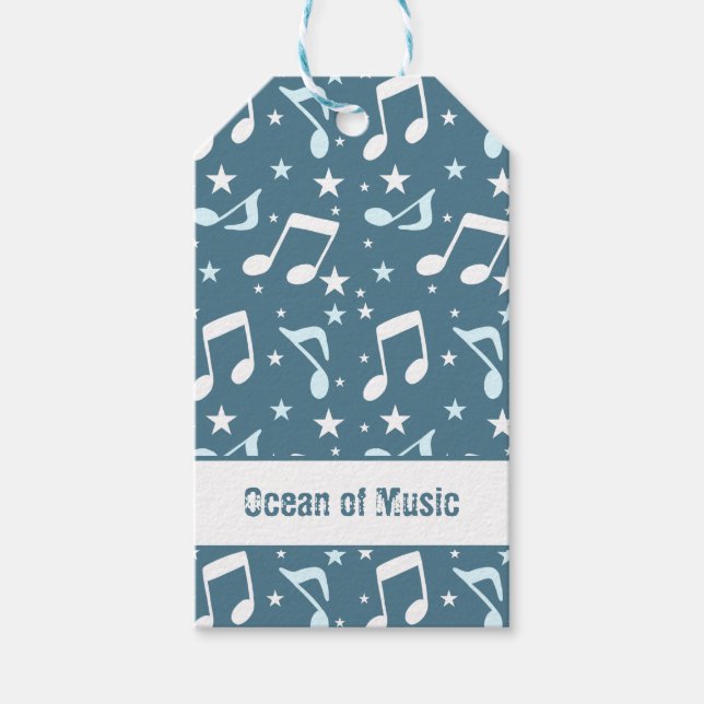 Ocean of Music patterned Presentetikett (Framsidan)
