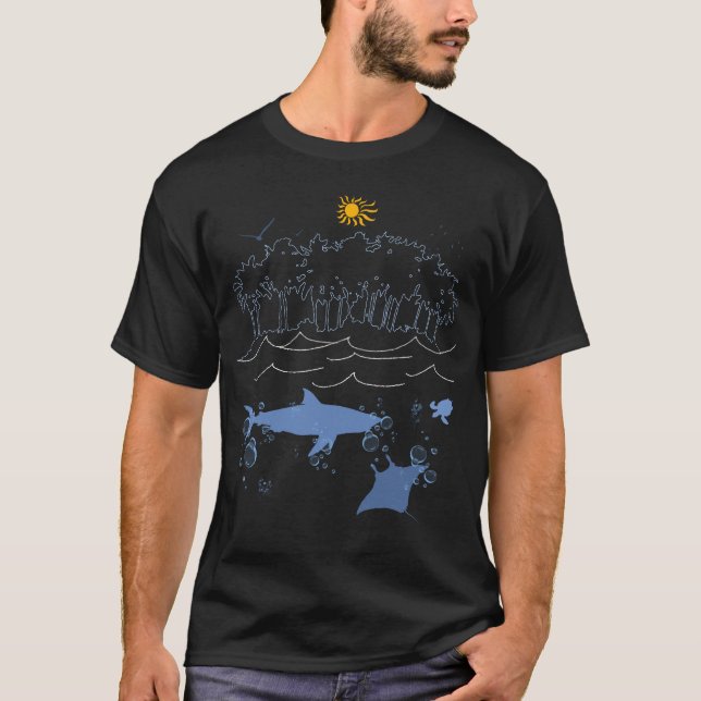 Ocean Paradise Tee Shirt (Framsida)