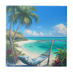 Ocean Paradise - Tropical Beach Oasis Kakelplatta