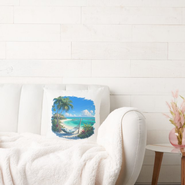 Ocean Paradise - Tropical Beach Oasis Kudde (Soffa)