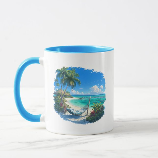 Ocean Paradise - Tropical Beach Oasis Mugg (Vänster)
