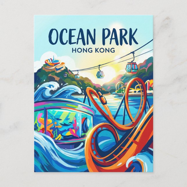 Ocean Park Hong Kong Hongkong Vykort (Framsida)