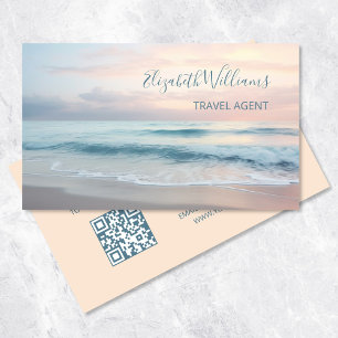 Ocean Pastel Färg QR-kod Visitkort
