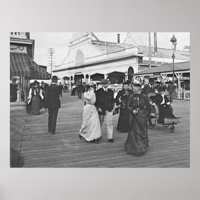 Ocean Pier i Atlantic City 1902 Poster (Framsidan)