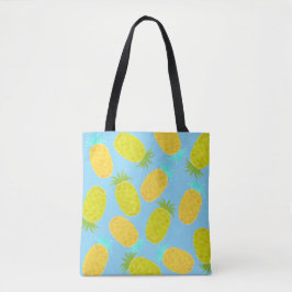 Ocean Pineapples Pattern Tote Bag Tygkasse