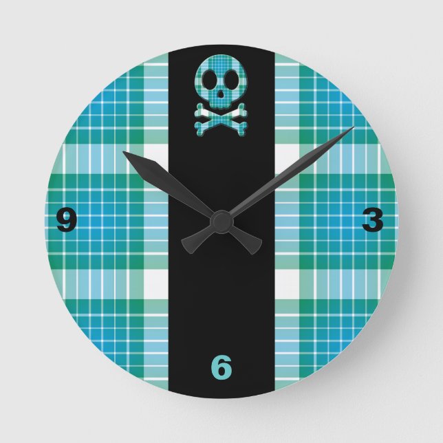 Ocean Play Skull Rund Klocka (Framsida)