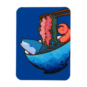 Ocean Ramen Tentacle Kelp Whale Food Natature Magnet