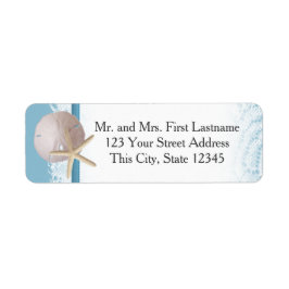Ocean Romantik Beach Theme Returadress Etikett