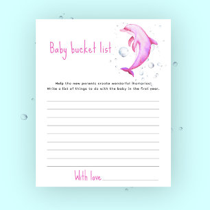 Ocean rosa dolphin - Baby bucket-lista