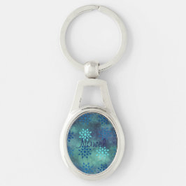 ’Ocean Royale’ Ovalt Silverfärgad Nyckelring