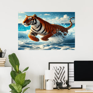 Ocean Run: Bengal Tigers Majestät Poster