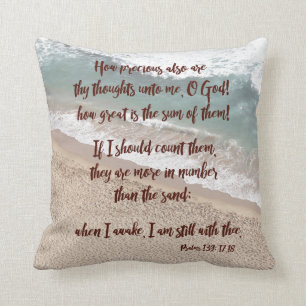 Ocean/Sand Psalms 139 Bible Verses Kudde
