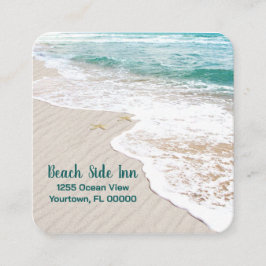 Ocean Sandy Beach Fyrkantigt Visitkort
