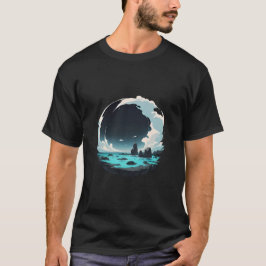 Ocean Scene i en cirkel T Shirt