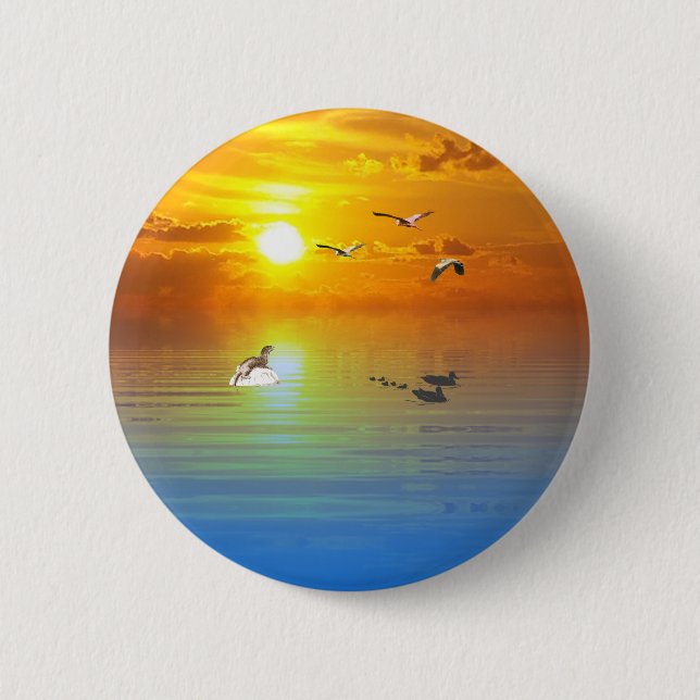Ocean Scene pin/ Knapp (Framsida)