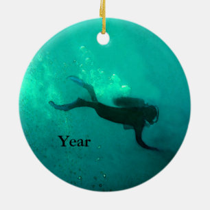 Ocean Scuba Divers Julgransprydnad Keramik