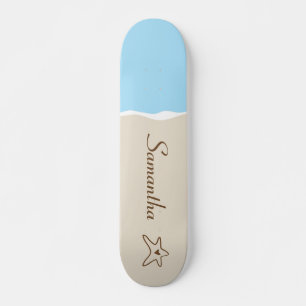 Ocean Sea Snäcka Vatten Sand Mini Skateboard