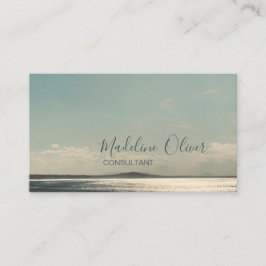 Ocean Sea Sol Travel Blue Modern Snyggt Visitkort