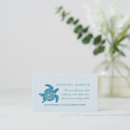 Ocean Sea Turtle, Sea Blue Beach Wedsite Website Tilläggskort