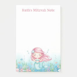 Ocean Sea Underwater Sjöjungfru Personlig Mitzvah Post-it Block